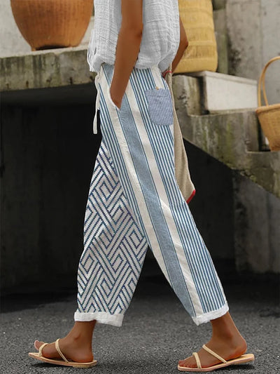 Pantalones de rayas con botones Delia: comodidad y estilo para ellas