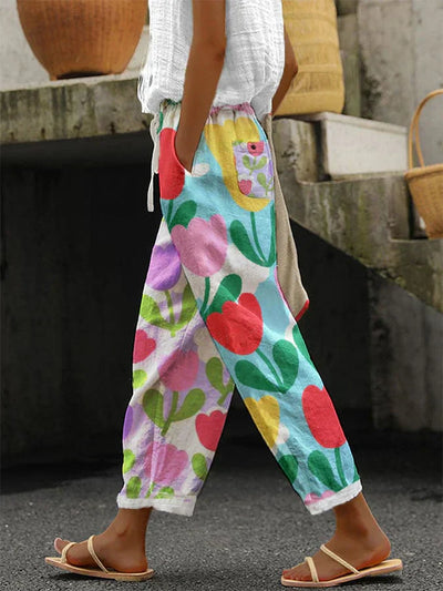 Fiona - Elegantes pantalones casuales estampados para mujer