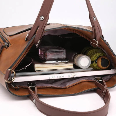 Bolso bandolera vintage de piel para mujer Elise: estilo y elegancia atemporal