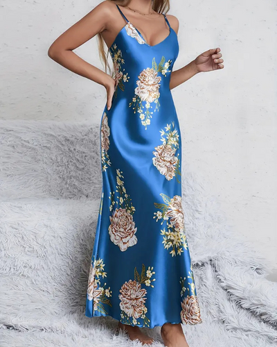 NIRA™ | Camisón con estampado de flores y tirantes de espagueti