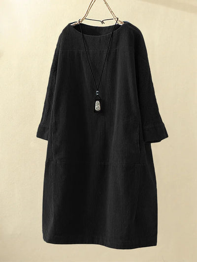 Vestido A-Line Casual con Cuello Redondo para Mujer - Daniela