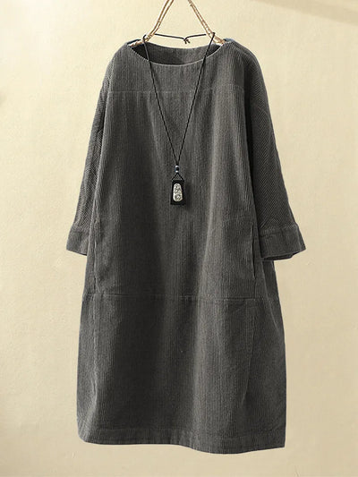 Vestido A-Line Casual con Cuello Redondo para Mujer - Daniela