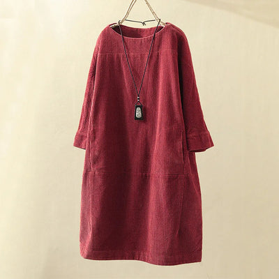 Vestido A-Line Casual con Cuello Redondo para Mujer - Daniela