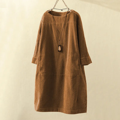 Vestido A-Line Casual con Cuello Redondo para Mujer - Daniela