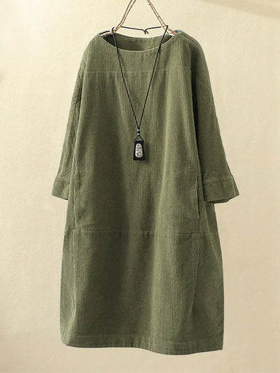 Vestido A-Line Casual con Cuello Redondo para Mujer - Daniela