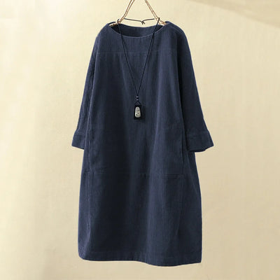 Vestido A-Line Casual con Cuello Redondo para Mujer - Daniela