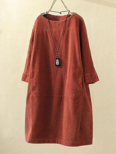 Vestido A-Line Casual con Cuello Redondo para Mujer - Daniela