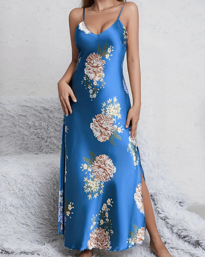 NIRA™ | Camisón con estampado de flores y tirantes de espagueti