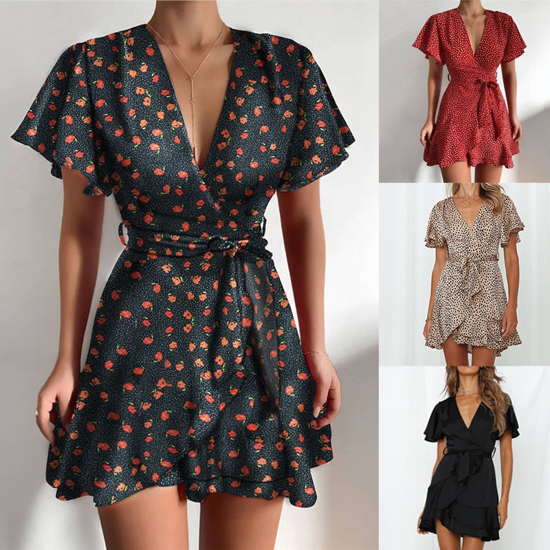 Elegante Vestido Cruzado Regina con Escote en Pico