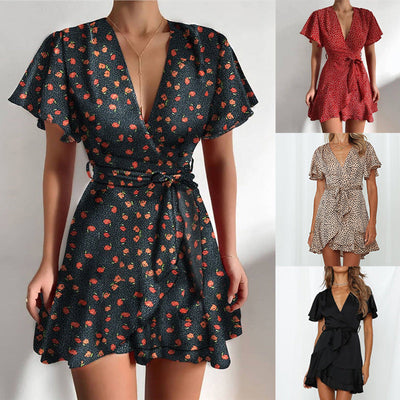 Elegante Vestido Cruzado Regina con Escote en Pico