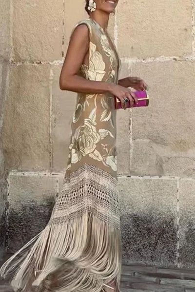 Erika - Vestidos Asimétricos con Cuello en V y Encantadoras Borlas en Forma de Corazón
