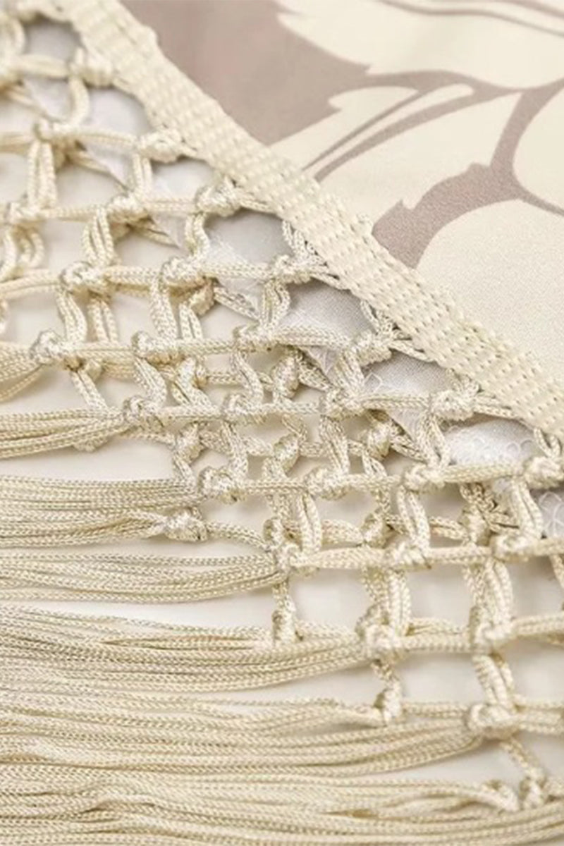 Erika - Vestidos Asimétricos con Cuello en V y Encantadoras Borlas en Forma de Corazón