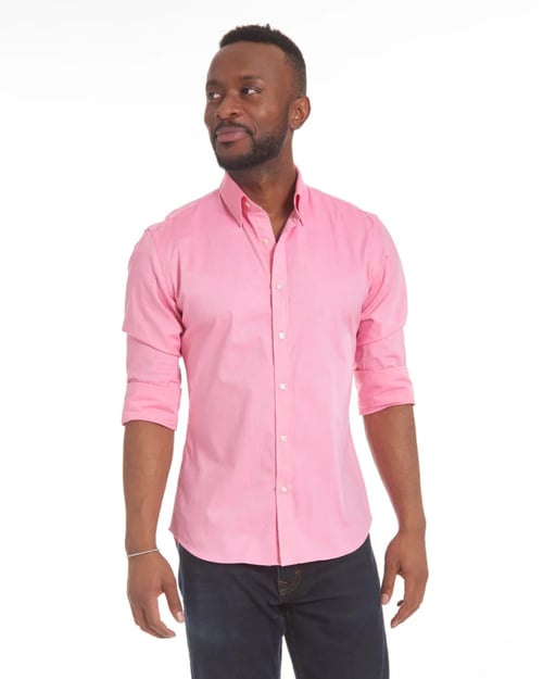 Camisa Oxford elástica con botones