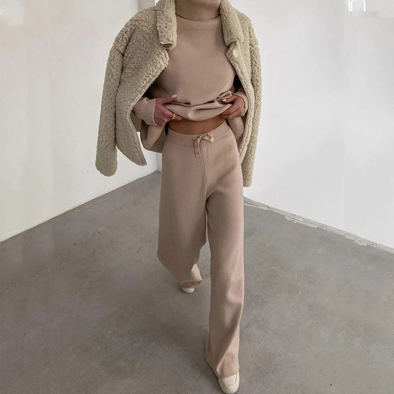 Conjunto Elegante y Minimalista de Dos Piezas Mharta Elena para Mujeres