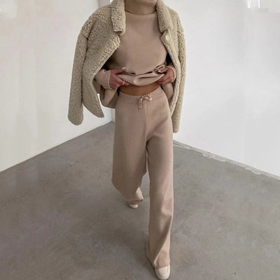Conjunto Elegante y Minimalista de Dos Piezas Mharta Elena para Mujeres