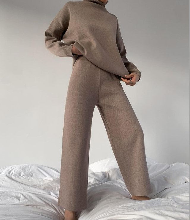 Conjunto Elegante y Minimalista de Dos Piezas Mharta Elena para Mujeres