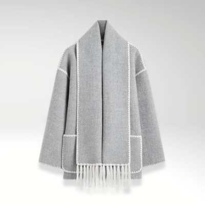 Luxora™ | Chaqueta de dama lujosa con bufanda