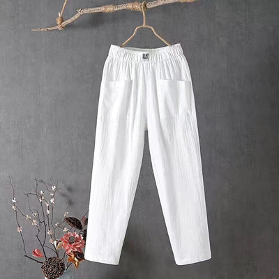 Pantalones de Algodón y Lino StayRael con Cómoda Cintura Elástica