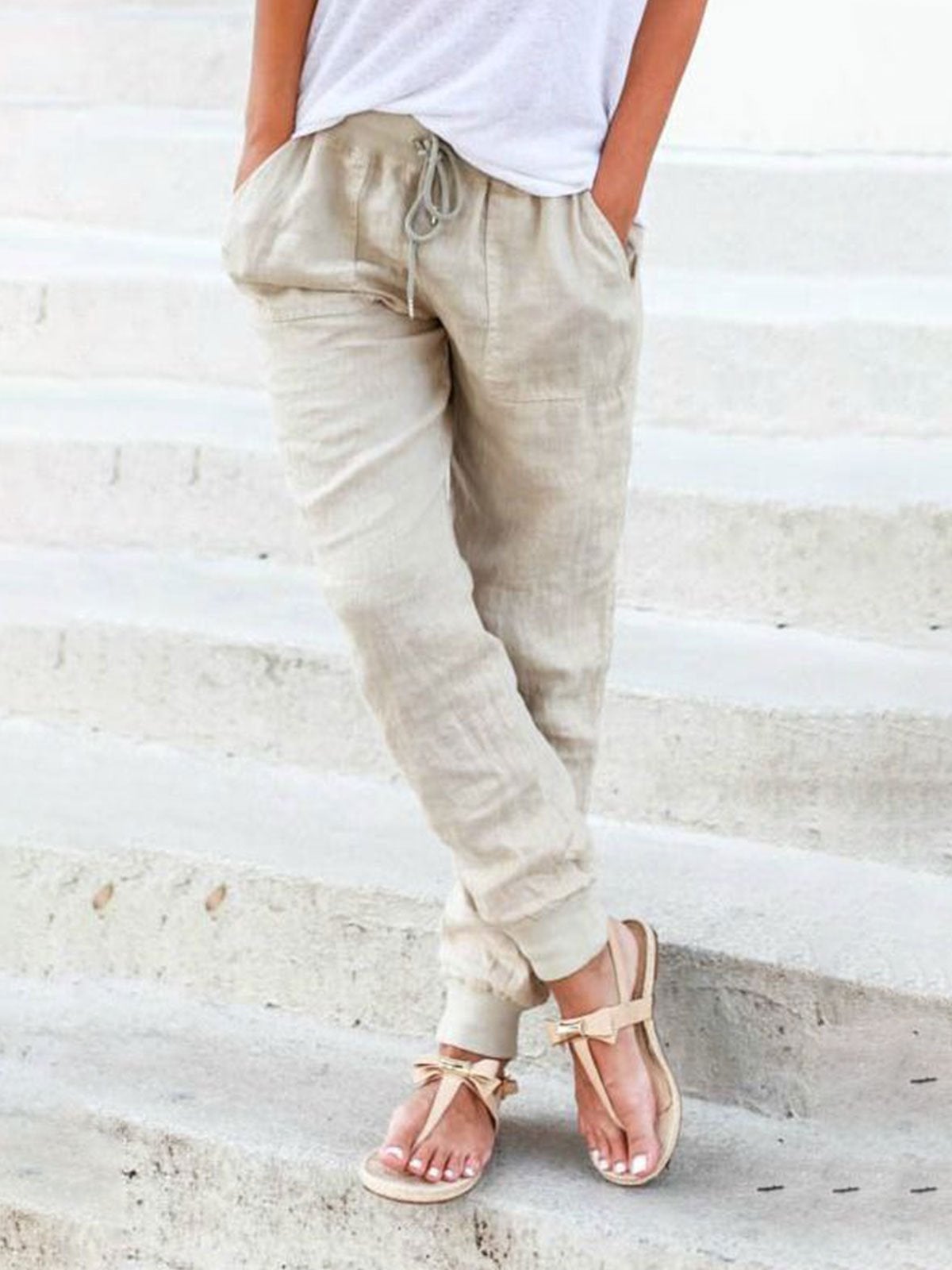 Diana - Pantalones de Verano Ajustables con Estilo