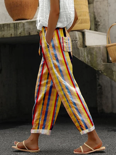 Indira - Elegantes pantalones casuales estampados para damas
