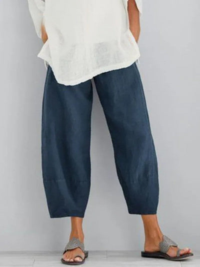 Pantalones de lino elegantes para mujer - Sandra