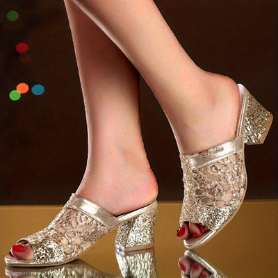 Dina | Sandalias glamurosas con brillantes lentejuelas