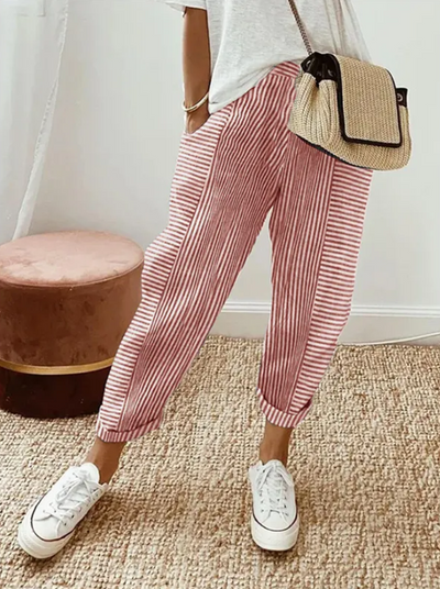 Pantalón Casual de Mujer Susana con Estilo a Rayas