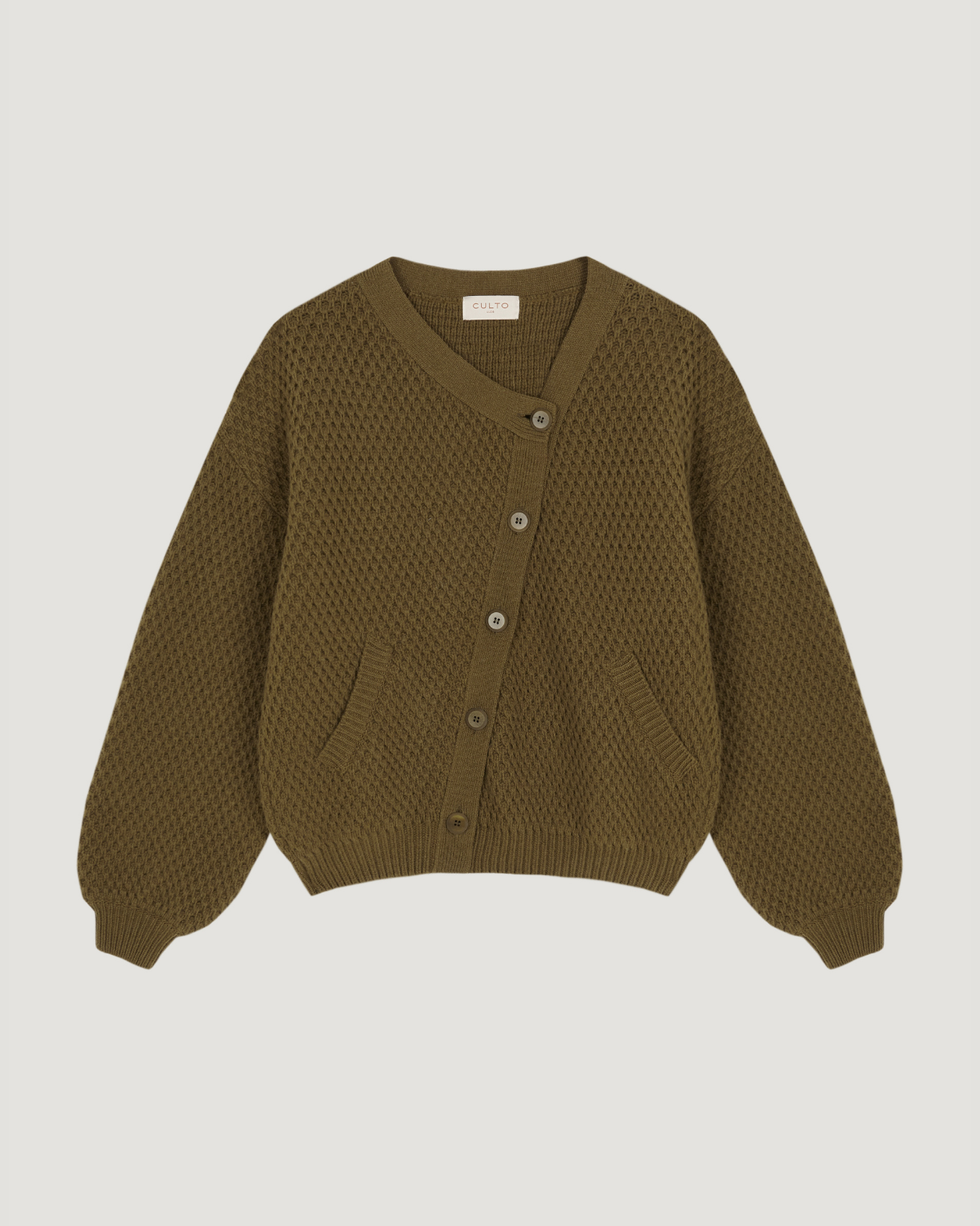 Bomber tejida Eleonora oliva