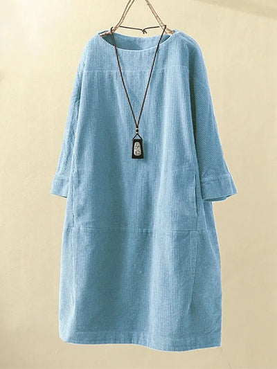 Vestido A-Line Casual con Cuello Redondo para Mujer - Daniela
