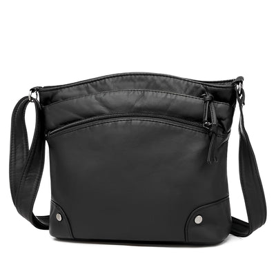 Bolso casual Elfriede: Amplio, elegante y de suave cuero liso