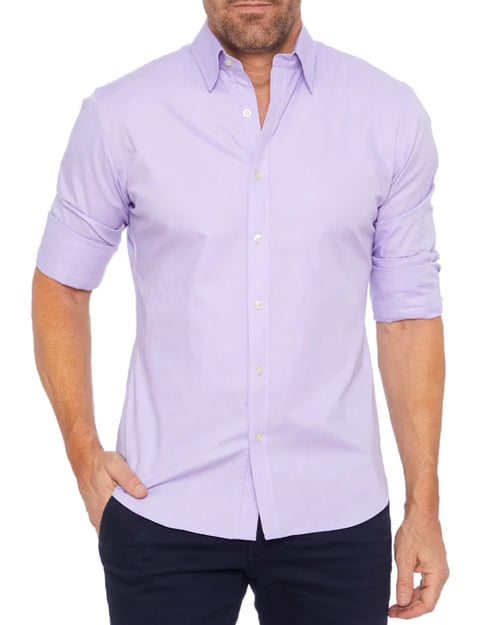 Camisa Oxford elástica con botones