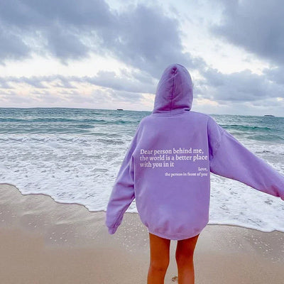 Sudadera con capucha 'Estimado Persona Detrás de Mí'