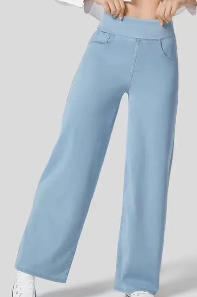 ELASTY | JEANS CÓMODOS CON CINTURA ALTA Y TALLE SUELTO