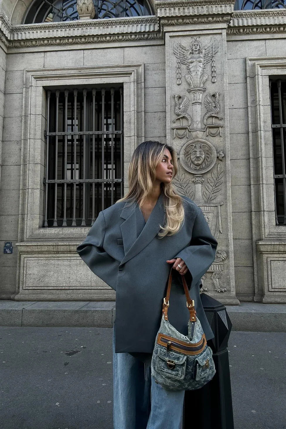 Blazer de gran tamaño con abertura