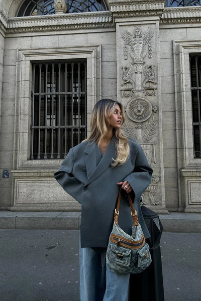 Blazer de gran tamaño con abertura