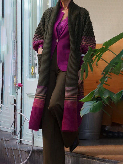 Cárdigan Micaela de Manga Larga con Elegante Estampado Moderno