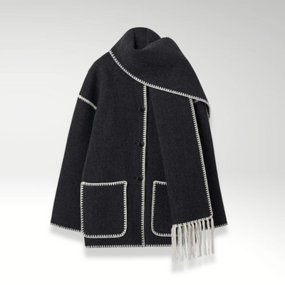 Luxora™ | Chaqueta de dama lujosa con bufanda
