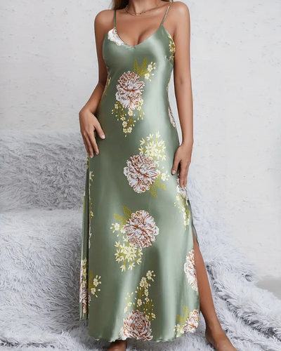 NIRA™ | Camisón con estampado de flores y tirantes de espagueti