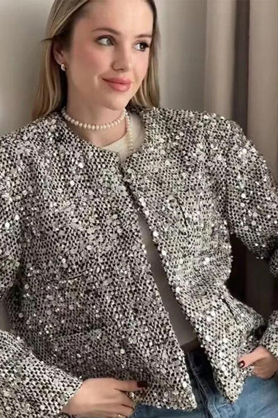 Chaqueta Esmerilada de lentejuelas