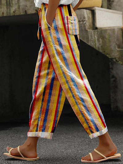 Indira - Elegantes pantalones casuales estampados para damas