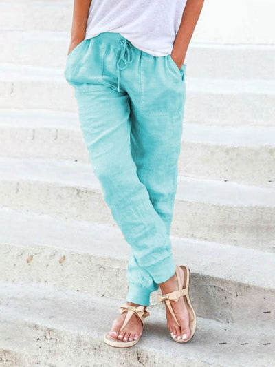 Diana - Pantalones de Verano Ajustables con Estilo