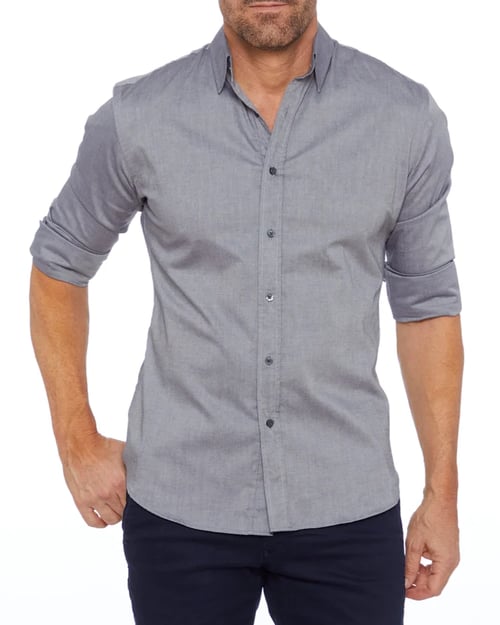 Camisa Oxford elástica con botones