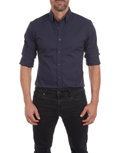 Camisa Oxford elástica con botones