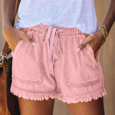 Shorts de mezclilla de cintura alta LAURA® - Estilo y Confort para tu Verano