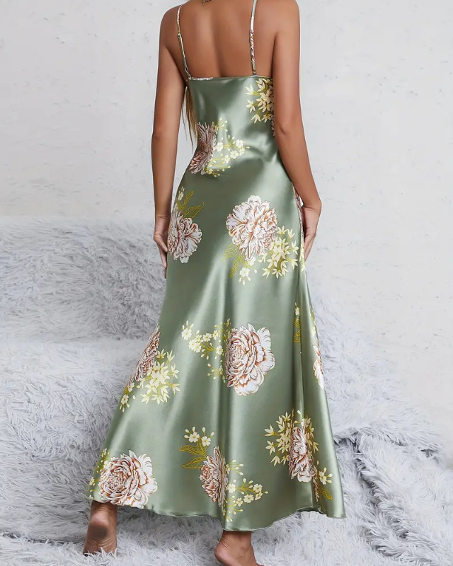 NIRA™ | Camisón con estampado de flores y tirantes de espagueti