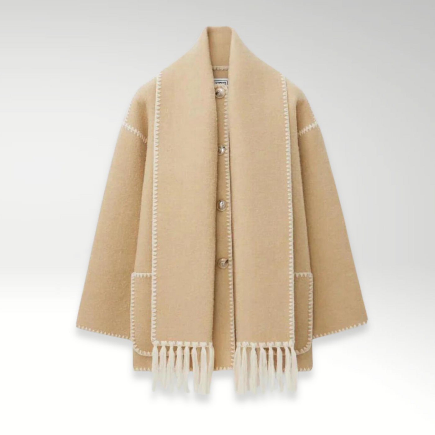 Luxora™ | Chaqueta de dama lujosa con bufanda
