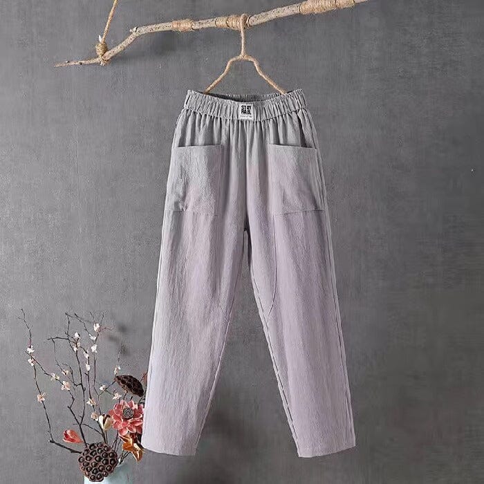 Pantalones de Algodón y Lino StayRael con Cómoda Cintura Elástica