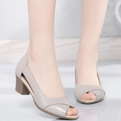 Zita | Sandalias de cuero cómodas y antideslizantes con suela suave para pasos despreocupados