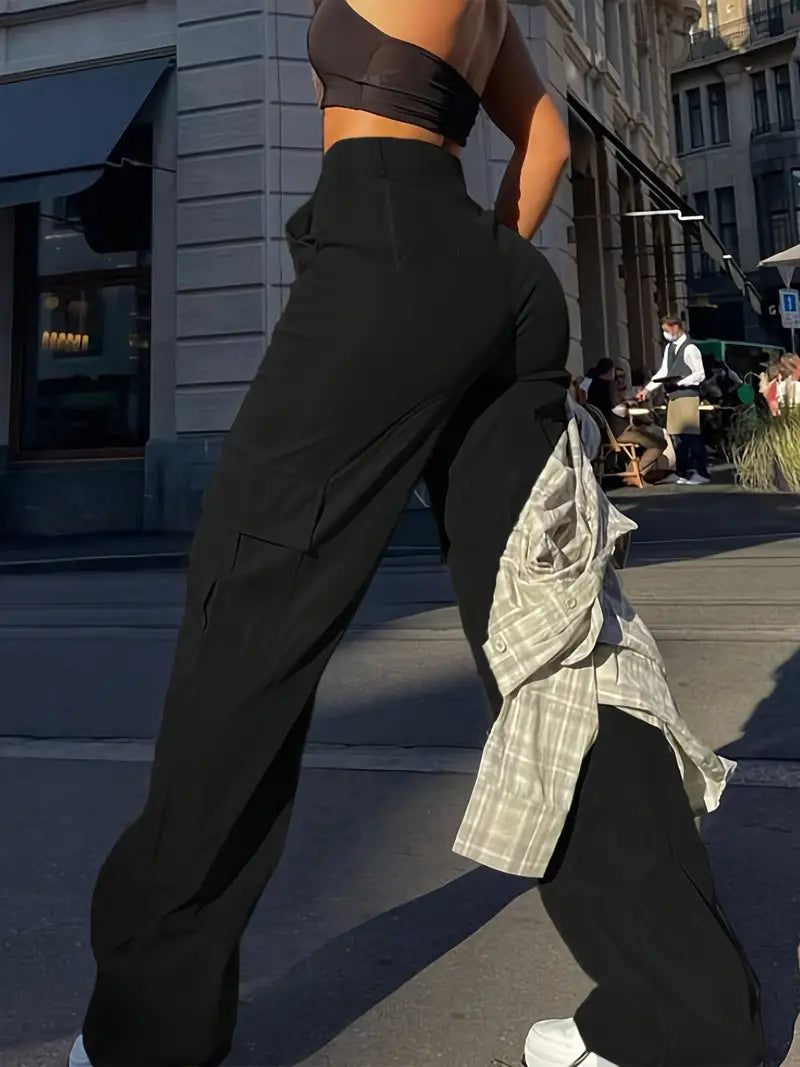 Pantalones cargo de cintura alta Hoa: Estilo y comodidad en cada paso
