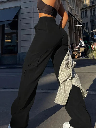 Pantalones cargo de cintura alta Hoa: Estilo y comodidad en cada paso